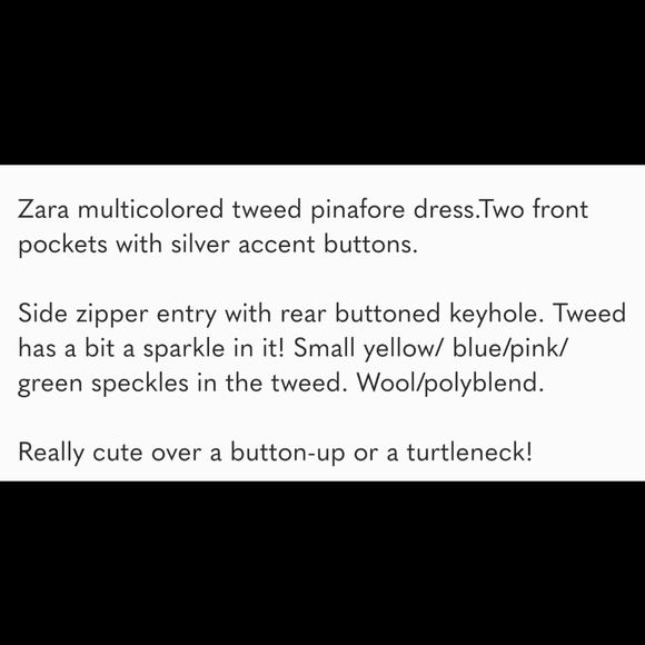 Zara Tweed Plaid Pinafore Dress - Picture 7 of 12